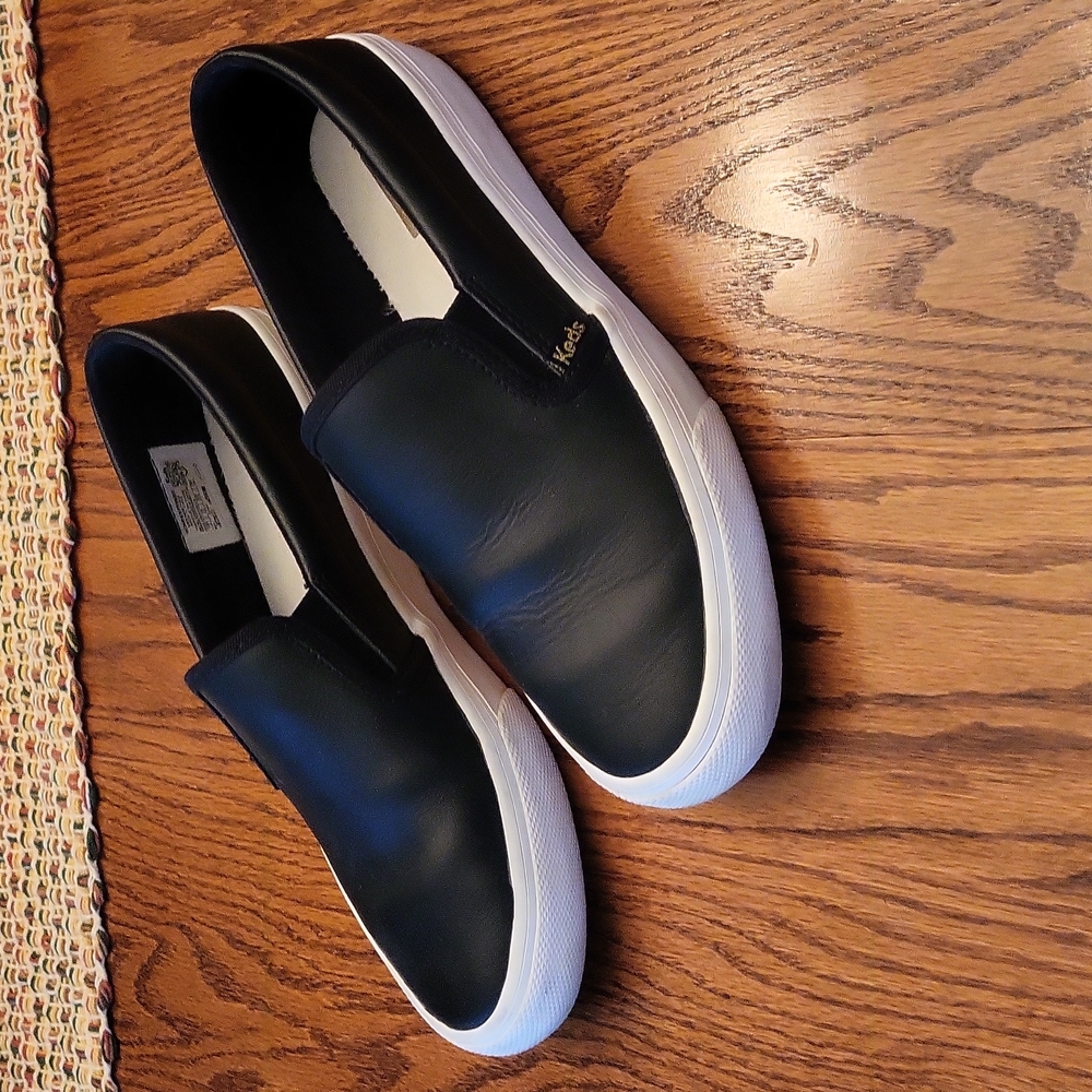 Black Leather Keds